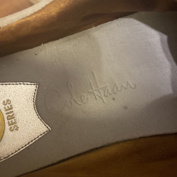 Cole Haan Nike Air G Series Lace Up Suede Leather Sneaker tan & rose gold size 6 - Picture 10 of 12